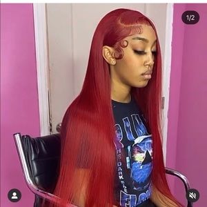 30 inch red wig